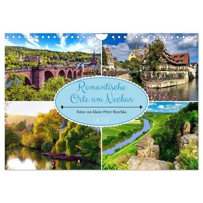 Romantische Orte am Neckar (Wandkalender 2027 DIN A4 quer), CALVENDO Monatskalender