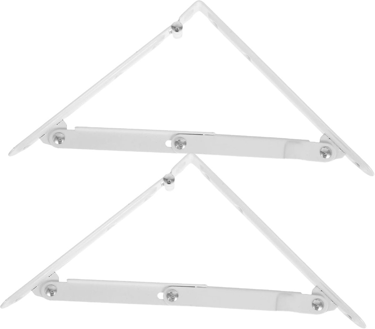 Wit Opvouwbare Driehoekige Plankbeugels van 20 cm voor Wandopslag en Decoratie