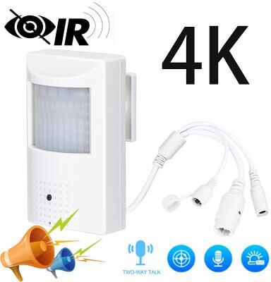 LightInthebox 4K PIR IP Camera 8MP HD Mini Indoor POE LED Wired Infrared Night Vision CCTV Surveillance Camera