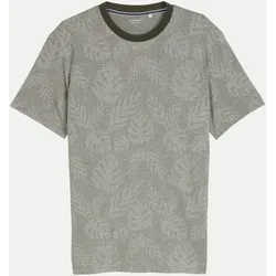 T-Shirt aus Jacquard-Stoff Grau 3XL