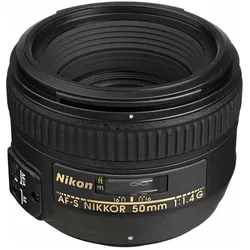 Nikon AF-S Nikkor 50mm f/1.4G (Nikon F, Vollformat), Objektiv, Schwarz