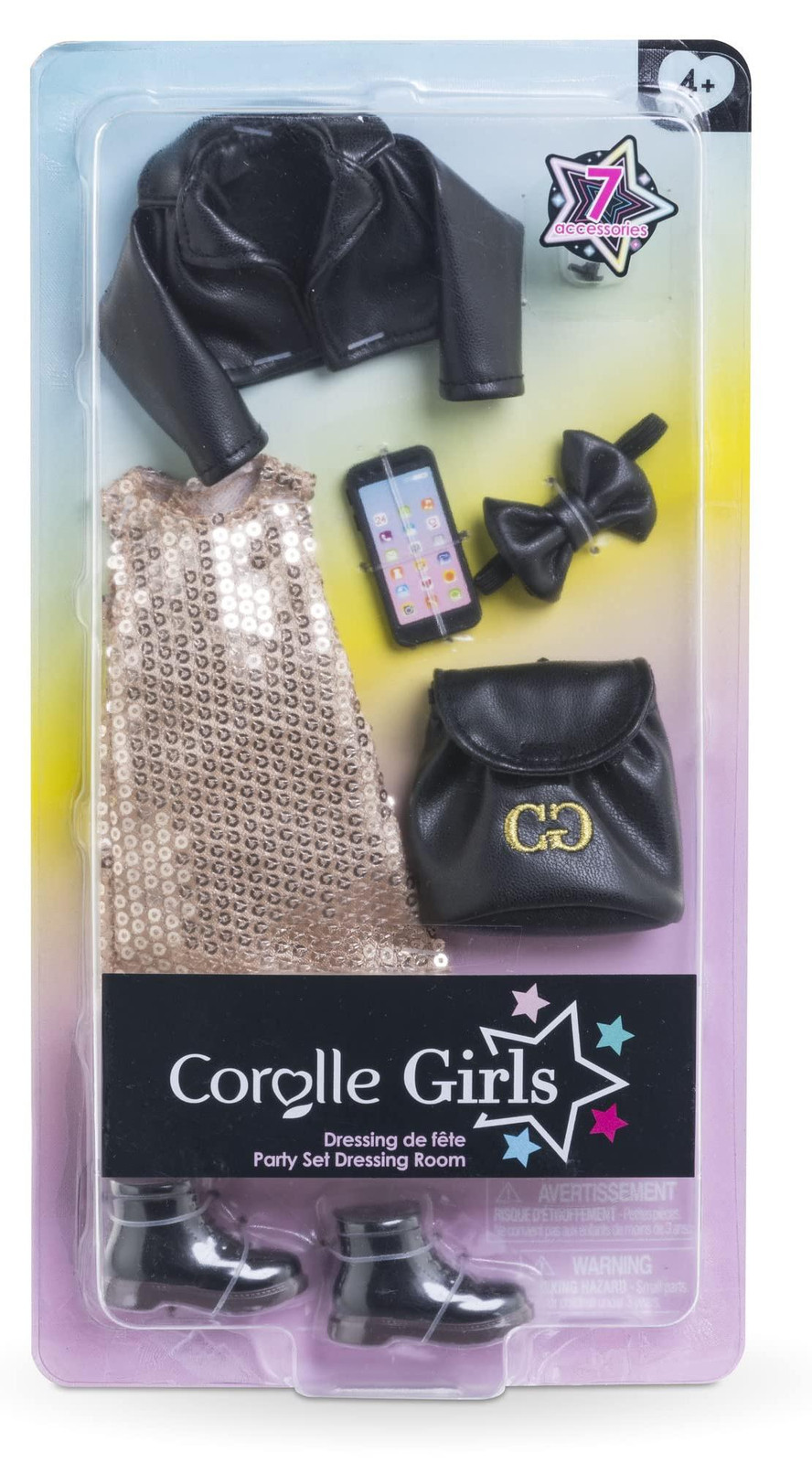 Corolle Party dressing accessoires set voor 28 cm poppen, 7 stuks