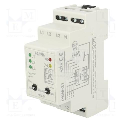 Zamel 3-Phasen-Spannungsrelais 230/400V AC PNM-31 (EXT10000105) (EXT10000105)