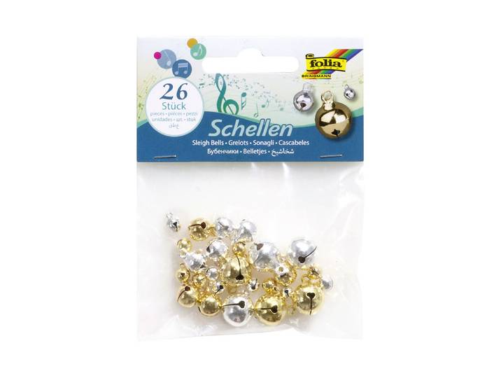 26 Schellen gold und silber