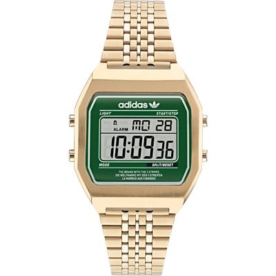 Digitaluhr ADIDAS ORIGINALS "DIGITAL TWO", gold (goldfarben), Armbanduhren, Damen, Digitaluhr, Armbanduhr, Quarzuhr, Damenuhr, Herrenuhr, unisex, Edelstahlarmband