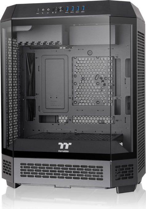 PC Gehäuse THERMALTAKE The Tower 600, Midi-Tower, ATX, 2x 140mm Lüfter, Schwarz, 3x Temperglas
