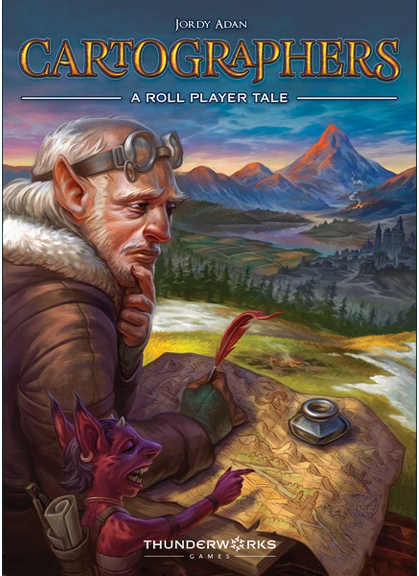 Cartographers: A Roll Player Tale by Thunderworks Games, Strategic Flip-and-Write Board Game for Family and Strategy Game Groups