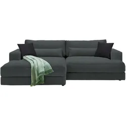Ecksofa Fabiona links Graphitfarben