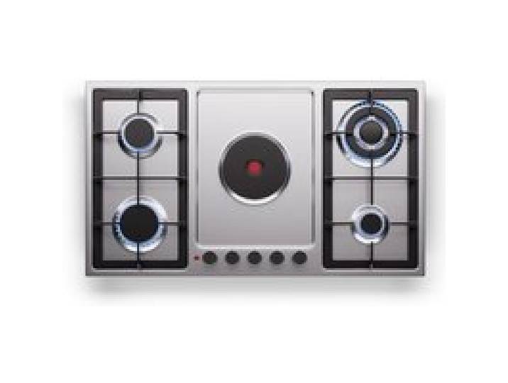 Klarstein MultiChef 5 Hot Plate table de cuisson électrique et gaz 5 zones de cuisson 4 feux gaz 1 plaque électrique