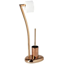 Relaxdays Stand WC Garnitur WIMEDO Kupfer Kupfer