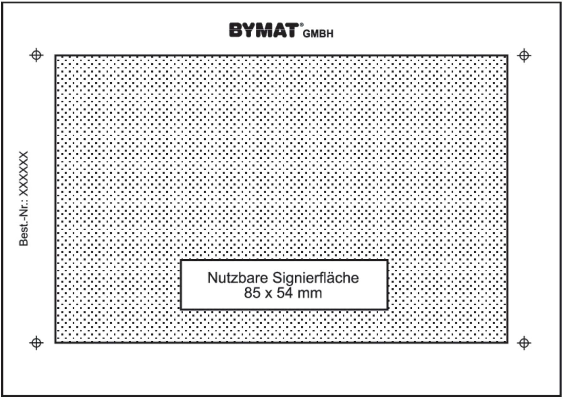 schweisskraft Langzeitschablone DIN A7 Nutzfläche 85 x 54 mm ungerahmt (1231003SU)