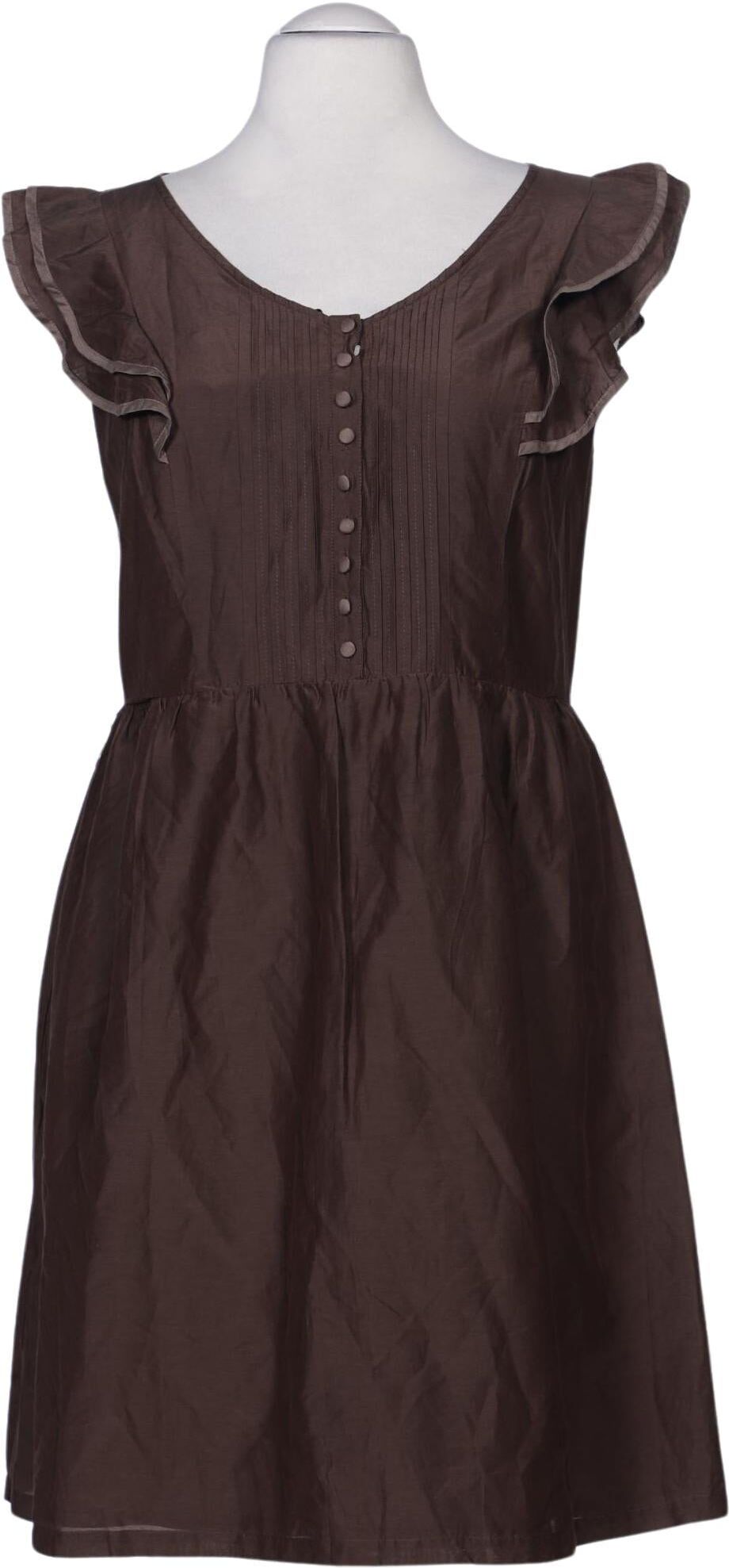 S. Oliver Damen Kleid, Braun, Gr. EU 44, Viskose / Seide / Baumwolle - Second Hand