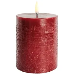 Uyuni LED Stumpenkerze 7,8x10cm Carmine Red