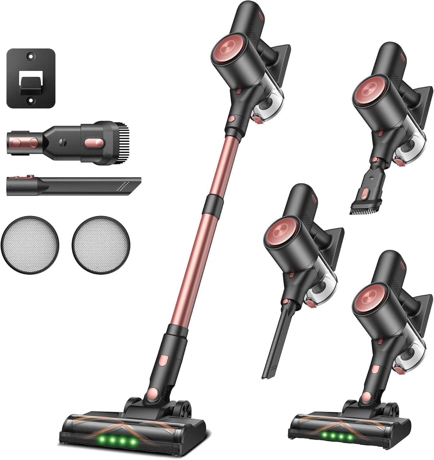 Vexilar V10Pro Akku Staubsauger, 45kPa Kabelloser Staubsauger mit Grüner LED, Le