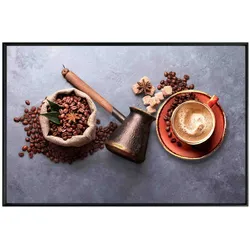 La Casa »Coffee« Wandbild 90x60 cm Rahmen schwarz
