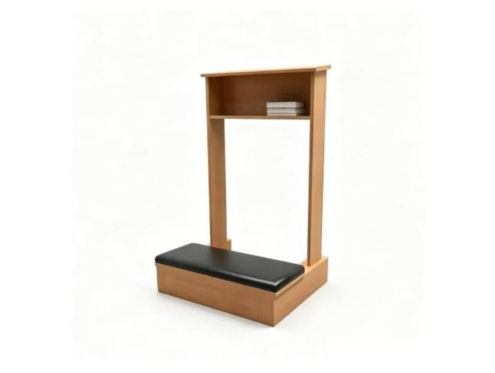 Gebetsbank Kniebank for Bibellesen Zum Beten Beichtstuhl 43 × 50 × 80 cm Religiöses Geschenk Hocker Mit Kissen Meditationsbänke für Anbetung(Natural Wood)