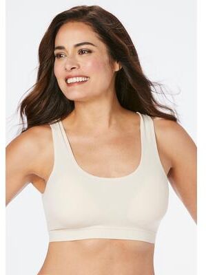 Plus Size Women's The Olivia All-around Support Comfort Sports Bra by Leading Lady in Whisper Nude (Size XL)