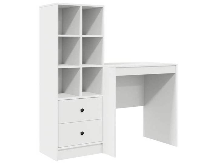 En solde  Table Informatique Adulte/enfant - CLOUD - Bureau à Domicile - avec tiroir - (2 pcs) - Blanc B288