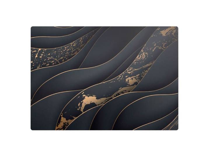 Tapis Protège-Sol pour Chaise - Lignes ondulées avec des taches - 100x70 cm - Tapis de protection
