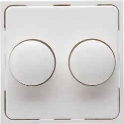 Kopp 492829183 ATHENIS - Abdeckung für Doppeldimmer, Farbe: reinweiß