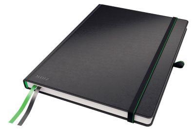 Notizbuch Leitz Complete, Format A4, 80 karierte Blatt, Hardcover-Einband, Lederoptik, FSC®-zertifiziert, schwarz