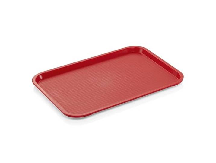 Playflip 20x Gastro Tablett rot stapelbar 45,5 x 35,5 x 2 cm Serviertablett Polypropylen