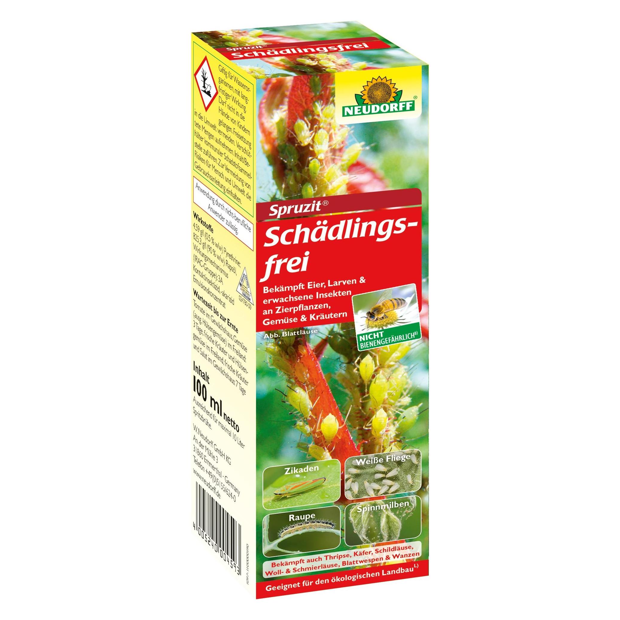 Neudorff Spruzit Schädlingsfrei - 250 ml (Blattläuse, Spinnmilben, Thripse, Weisse Fliegen, Zikaden und Blattwanzen) (115863)