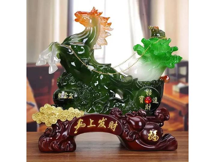 Feng Shui – ornement de cheval Animal immédiatement, attire le cheval de Fortune au succès, décor d'ouverture du salon