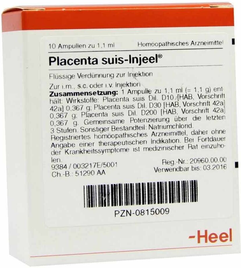 Placenta suis-Injeel Placenta Suis Injeel Ampullen