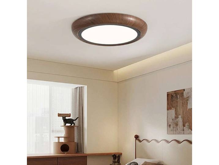 Rond moderne chambre plafonnier nouveau salon lustre lampe crème Style étude chambre d'enfant LED plafonnier décor à la maison