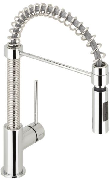 Herzbach Design new Spültisch-Einhebelmischer 10.136080.1.01 chrom, Spiralfederauslauf schwenkbar