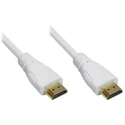Good Connections High Speed HDMI Kabel 1m mit Ethernet gold Stecker weiß