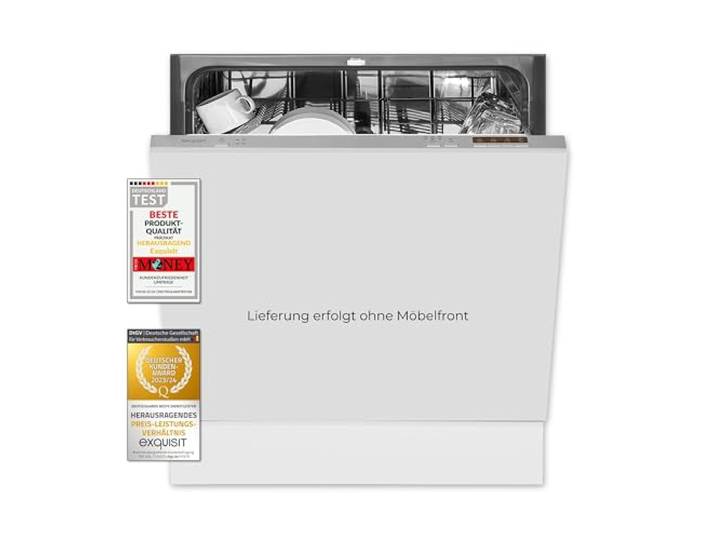 Exquisit Geschirrspüler EGSP6012-E-030E - Spülmaschine 60 cm Vollintegriert