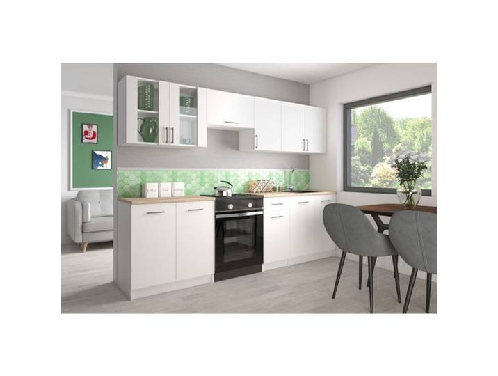 Cuisine Lecco 260 blanc mat sans plan de travail