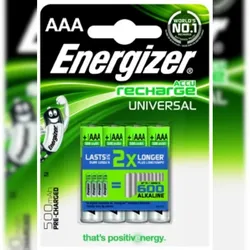 Powery Energizer Universal Micro AAA Akku / HR03 Ready to Use 4er Blister