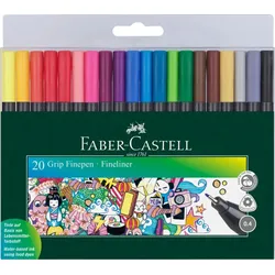 Faber-Castell Grip Fineliner Mehrfarbig 20 Stück(e)
