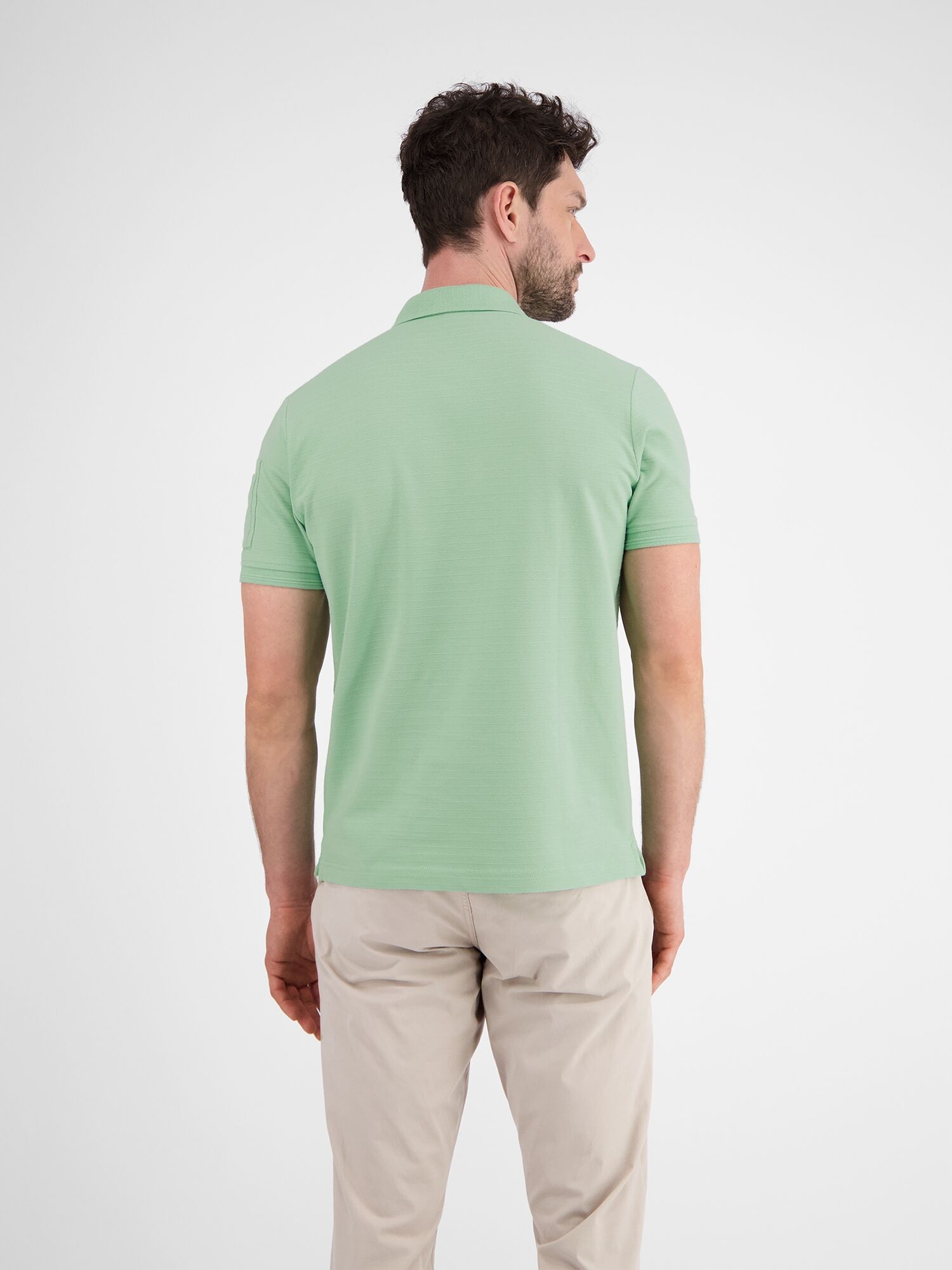 Poloshirt LERROS "Herren Poloshirt, tonal gestreift", Herren, Gr. XL, grün (light peppermint), 100% Baumwolle, ohne Ausschnitt, Shirts Poloshirt light peppermint XL