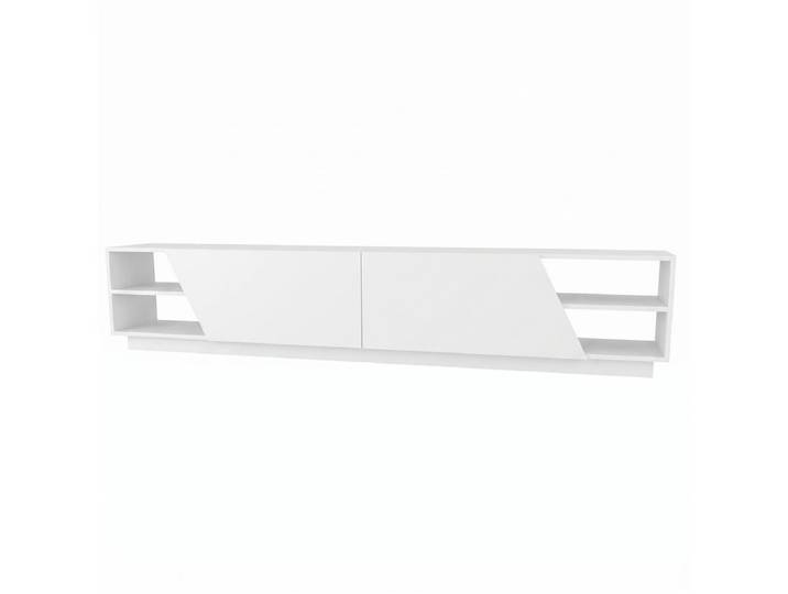 Meuble TV en bois Rhodes - 240 x 37 x 47 cm - Blanc