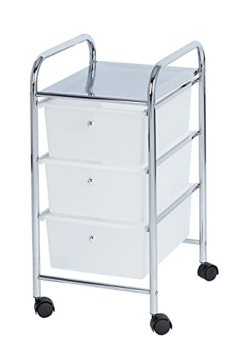 WENKO Messina trolley met 3 laden en opbergvakken