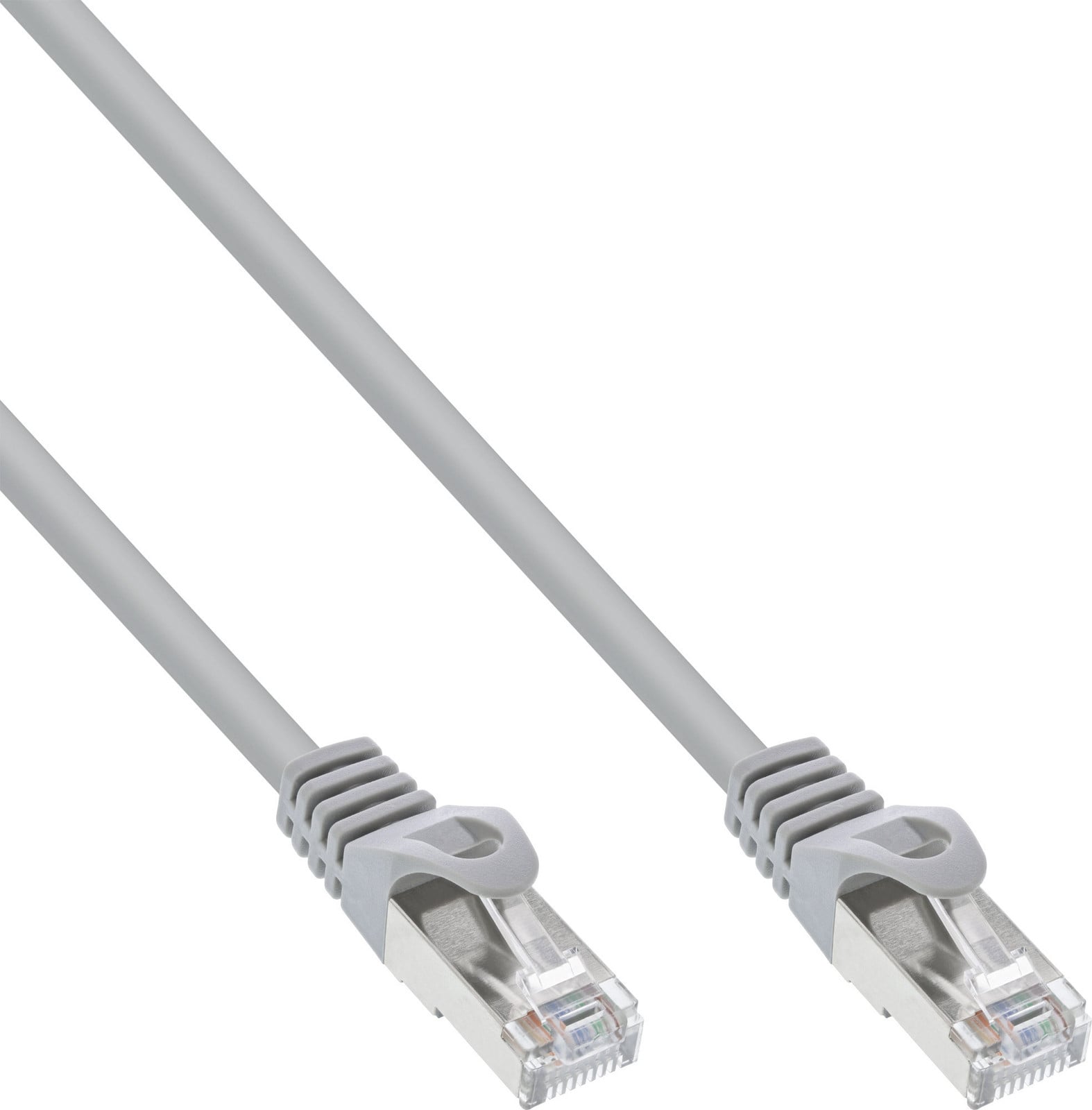 InLine BULK 90er patchkabel SF-UTP Cat.5e, grijs, 0,5 meter