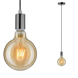 Paulmann 79754 Pendelleuchte Larus IP44 E27 max. 60W Schwarzchrom dimmbar