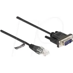 DELOCK 88008 - Kabel RJ45 Stecker / Seriell RS-232 D-Sub 9 Stecker, 0,3 m