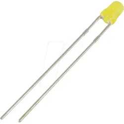 LED BL 5MM GE - Blink-LED, 5 mm, bedrahtet, 2-Pin, gelb, 20 mcd, 60°