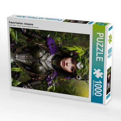 CALVENDO Puzzle Moderne Amazone im Dschungel | 1000 Teile Lege-Größe 64x48cm Foto-Puzzle für glückliche Stunden