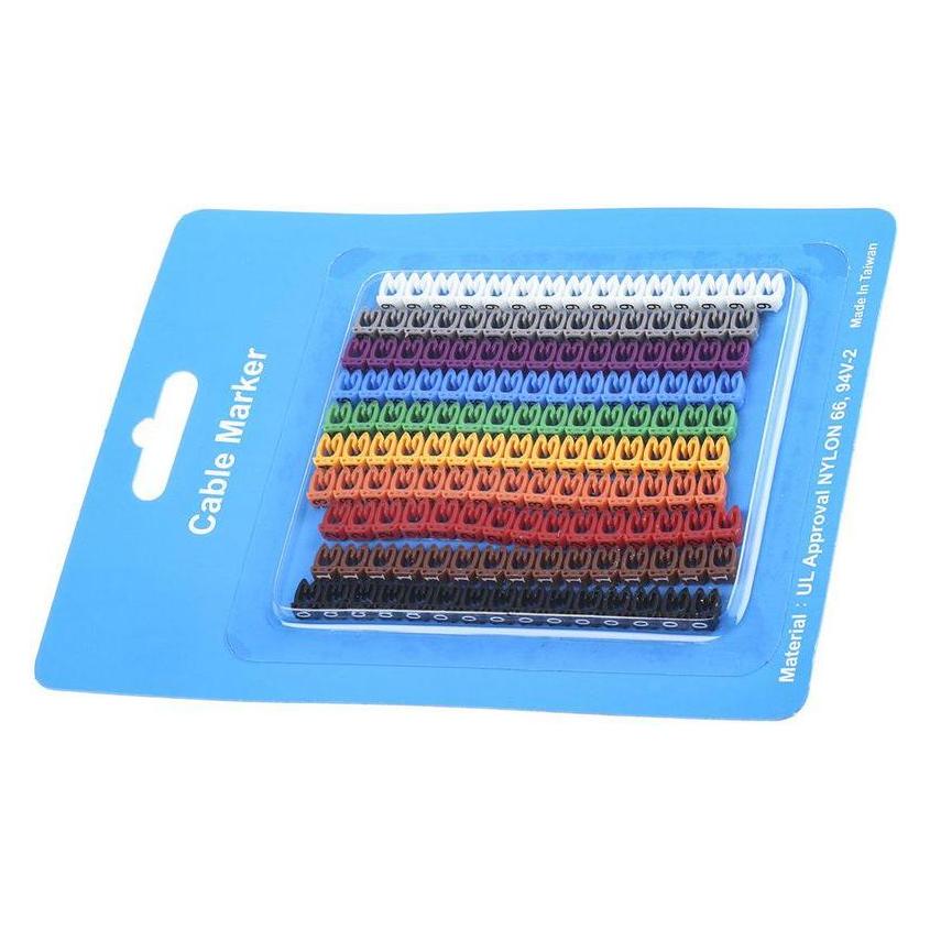 RS PRO Clip on Nylon 66 Cable Marker Pk Mixed (8121219)