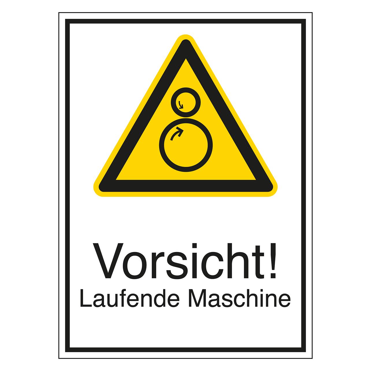 Brady STD-433-131X185-B7527, Sicherheitskennzeichnungen an Maschinen: Vorsicht! Laufende Maschine (801265)