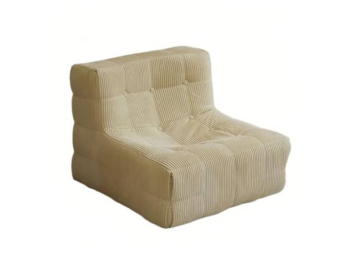 Xumh2024-3 Sitzsack Lazy Sofa Recliner for Wohnzimmer Balkon Einzelnes kleines Tatami Lounge Chair(Weiß)