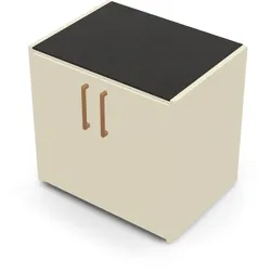 Brabura CT 90 Oven - Schwarz / Perle Blanche / Holzgriff