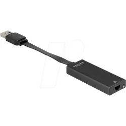 DELOCK 66245 - Netzwerkkarte, USB Typ A, Gigabit Ethernet, 1x RJ45