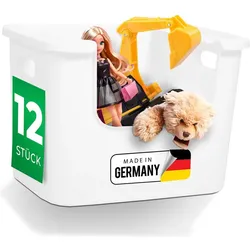 Novaliv, Aufbewahrungsbox, 12x Aufbewahrungsbox Bad Organizer Kleiderschrank Schubladen Ordnungssystem Weiss Wohnmobil (12x, 35 x 25 x 25 cm)